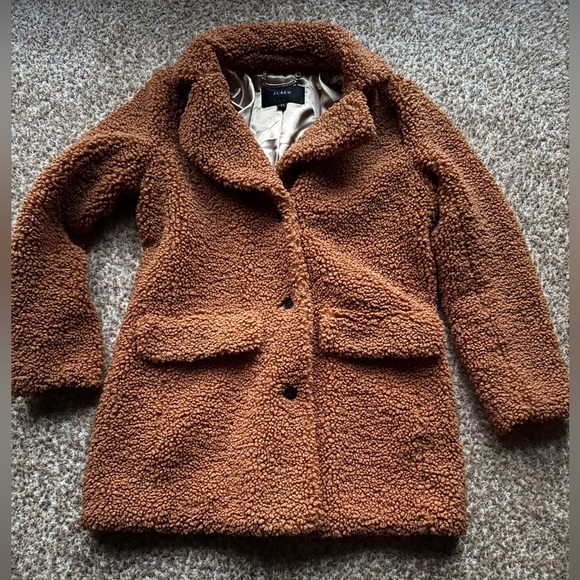 J. Crew Jackets & Blazers - J. Crew Teddy Sherpa Jacket In Adobe Clay Size XS ba527 Sold Out Online